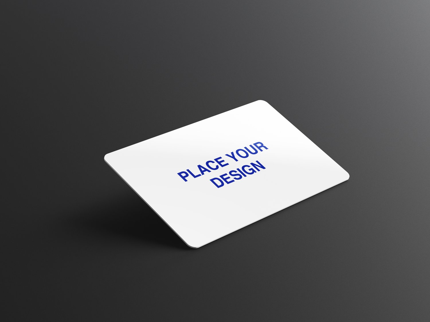 Editable realistic rounded corner business card mockup