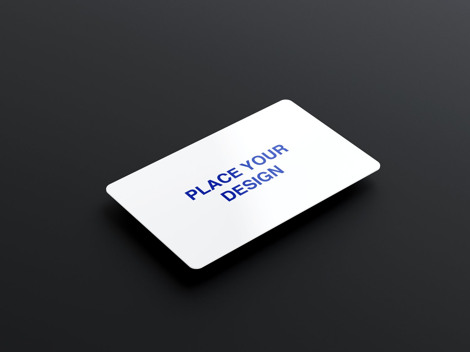 Realistic rounded corner business card mockup