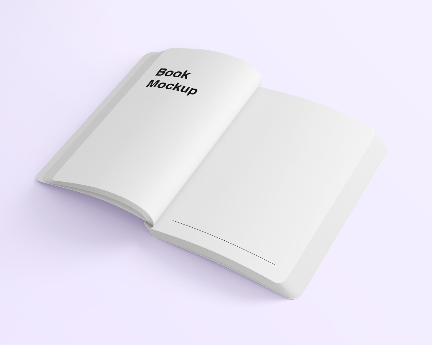 Open book mockup