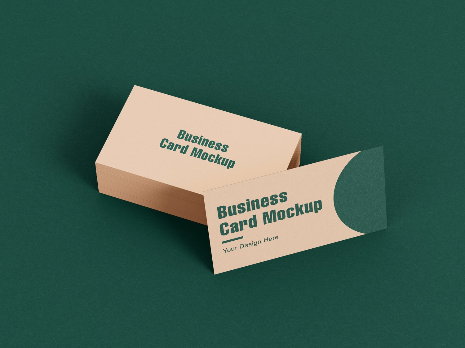 Stack business cards mockup design