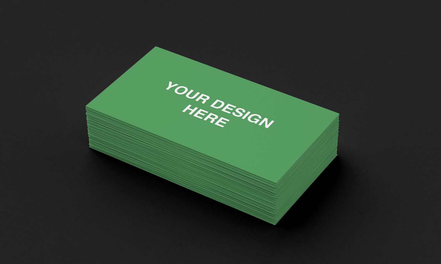Business card stack mockup