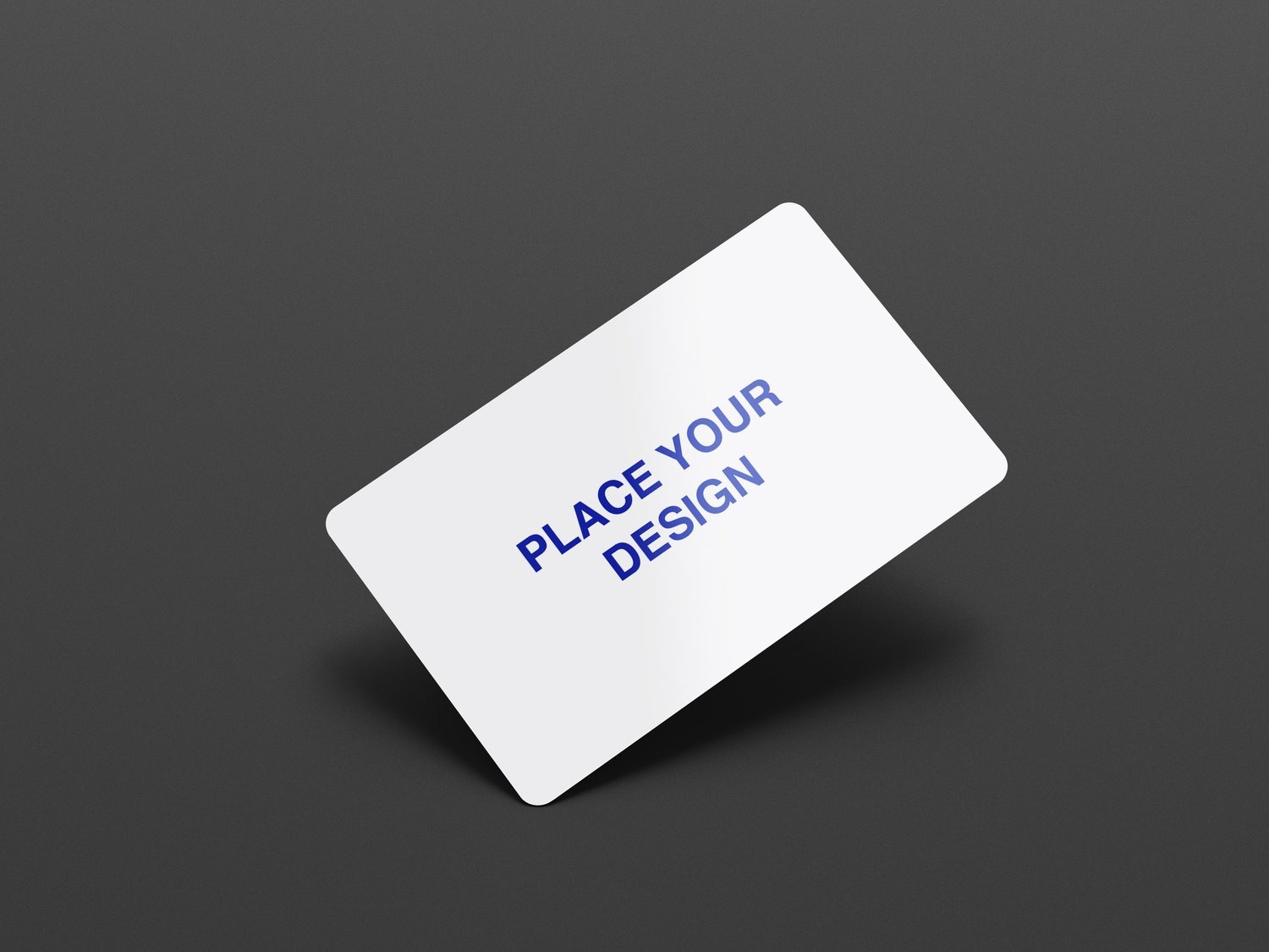 Rounded corner business card mockup