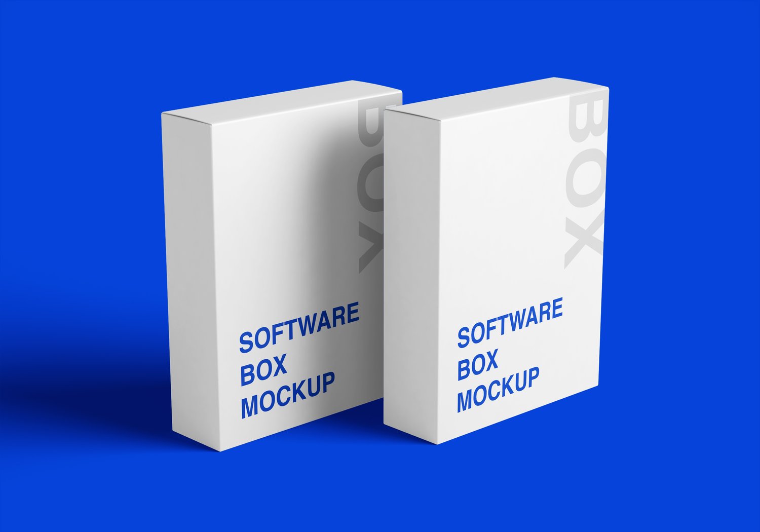 Realistic 3d software box mockup