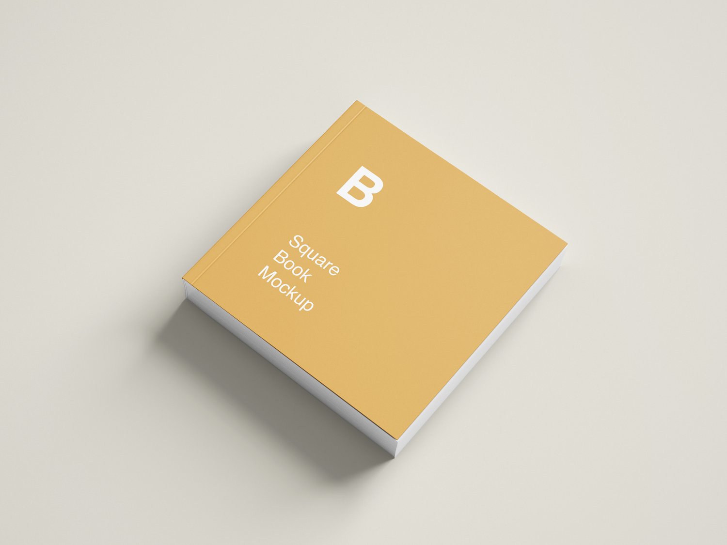 Square book or magazine mockup