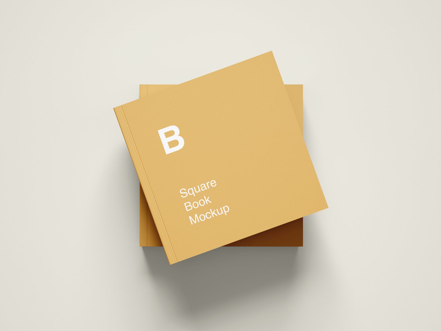 Square book cover mockup