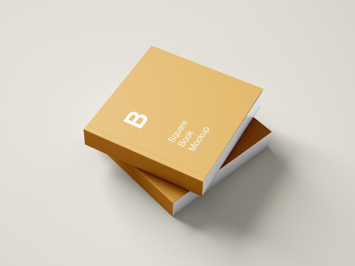 Square hardcover book mockup design