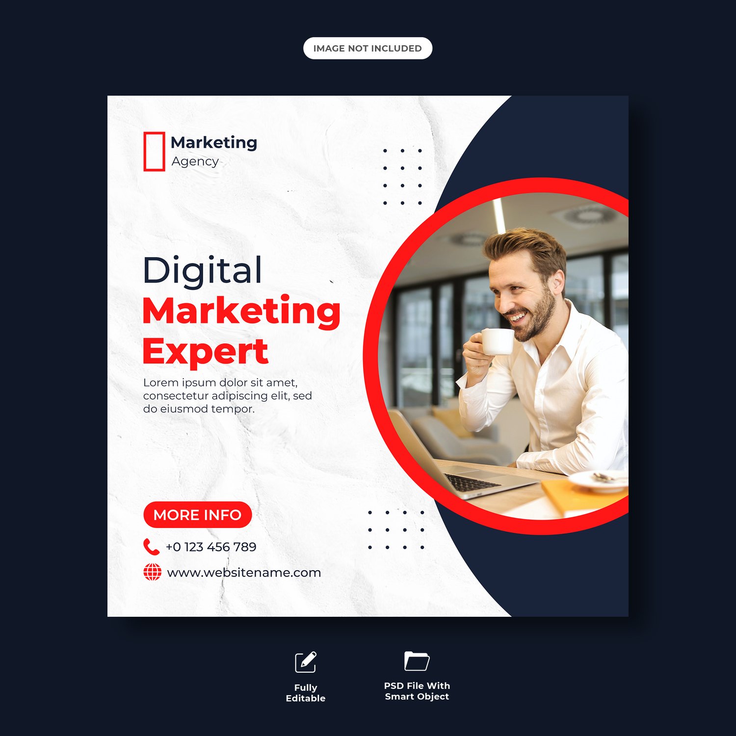 Digital marketing social media and instagram post template banner