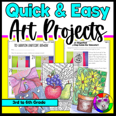 31 Art Lessons No Prep Art Projects and Fun Art Activities Elementary Art Sub