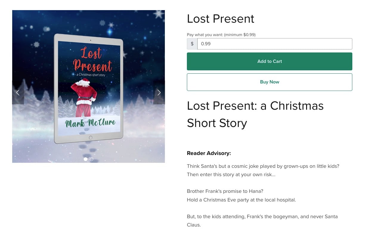 Lost Present - Christmas Short Story cover image and blurb