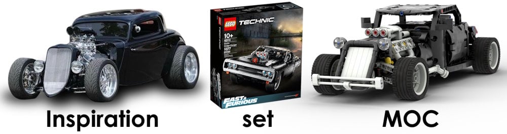 real hot rod comparison to Lego Technic Hot Rod