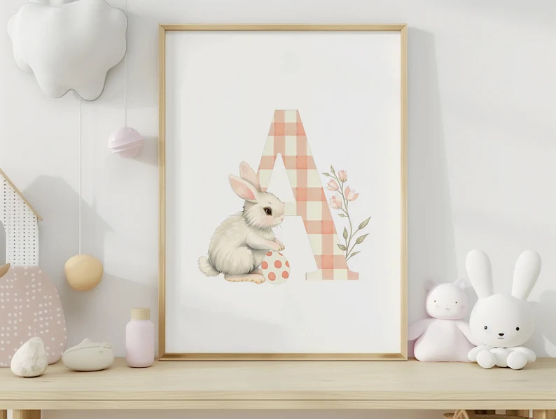 Easter Alphabet PNG, Easter Clipart Letters, Watercolor Easter Alphabet Font