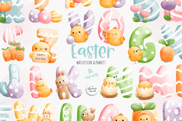 Easter Alphabet, Rabbit Alphabet