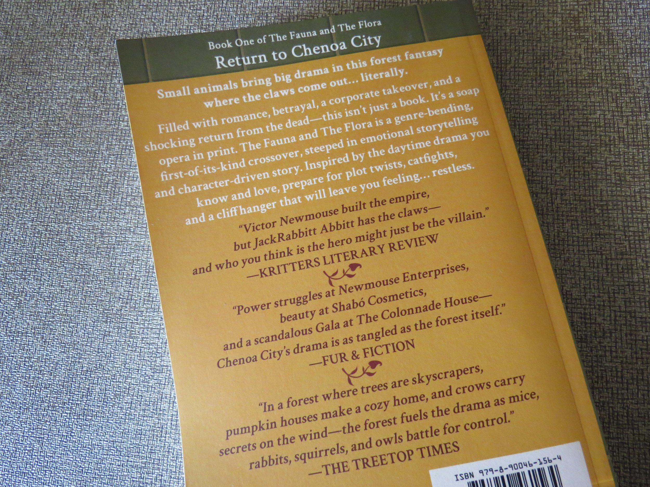 The Fauna and the Flora: Book 1 Return to Chenoa City - back cover