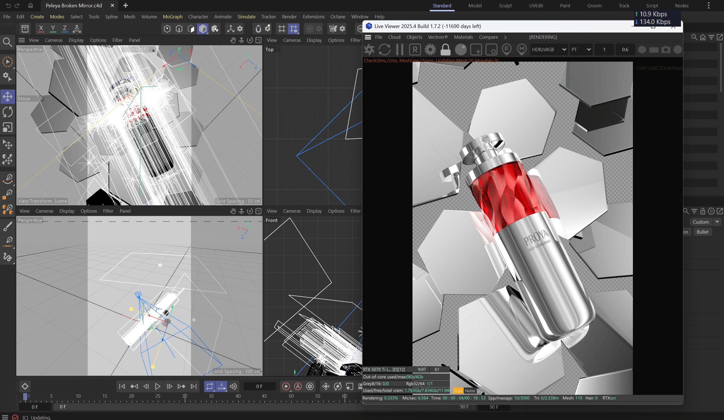 c4d and octane free product project file