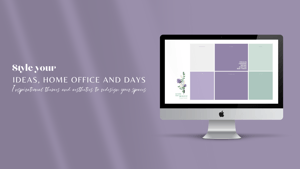 Best desktop wallpaper organizer aesthetic. Get organized, productive and inspired with these desktop wallpaper purple set of desktop organizer wallpapers and folder icons.