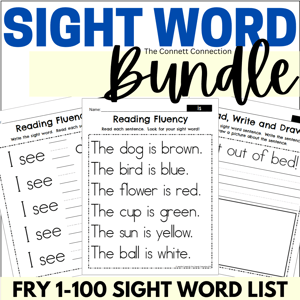 Fry 1-100 Sight Word Fluency Passages Bundle