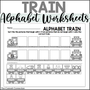 Alphabet Train Beginning Sound Worksheets