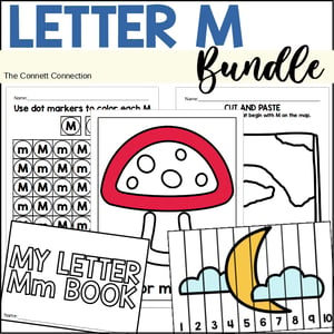 Letter M Worksheets and Hands On Centers Bundle