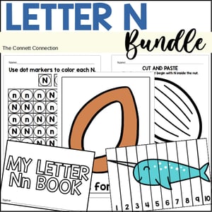 Letter N Worksheets and Hands On Centers Bundle