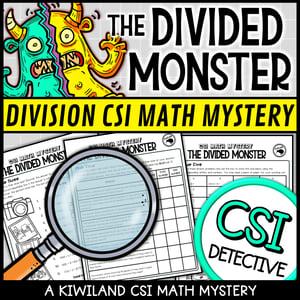 Kiwiland Education CSI Math Mystery fun with division worksheets