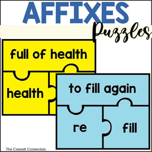 Affixes Puzzles for Prefixes and Suffixes
