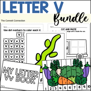 Letter V Worksheets and Hands On Centers Bundle