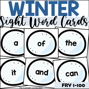 Sight Word Cards Fry 1-100