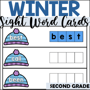 Second Grade sight word spelling for winter