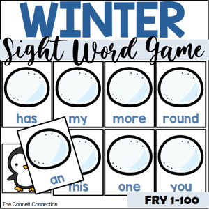 Sight Word Games Winter Fry 100