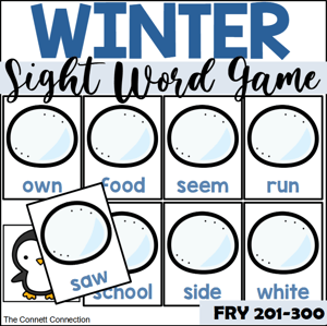 Sight Word Games Winter Fry 201-300