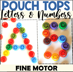 Alphabet and Number pouch top mats to build a letter or number