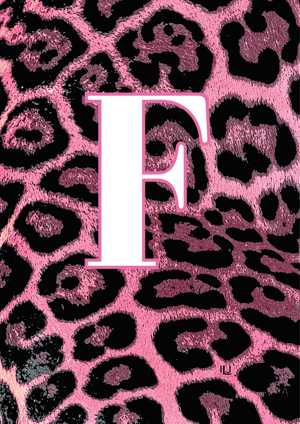 Sample Pink Animal Print Letter