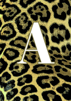 Sample Yellow Animal Print Letter