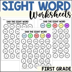 First Grade sight word worksheets