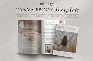 Editable Canva E-Book Template for Creators, Coaches, Small Businesses, and Mentors - Perfect for Print or Digital Use. Includes covers, content pages, Q&A, tips, resources, and more to create impactful and visually appealing e-books, ebook template for faceless digital marketing, faceless marketing template, Lead magnet, coach course workbook, mentor workbook, webinar course, masterclass course, master-class course book, ebook pdf, coaching template, Canva course book, small business ebook, entrepreneur workbook, coaching, digital marketing course Canva template, aesthetic ebook template free