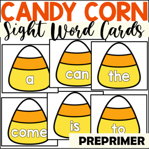 Candy Corn Preprimer Sight Words