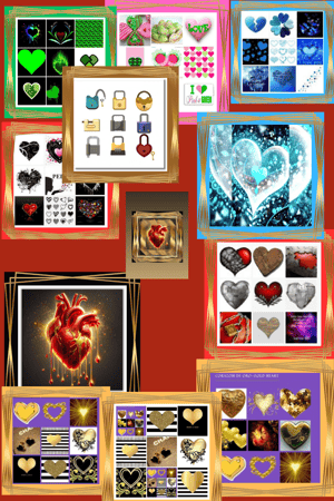 gold and red heart Collection pdb