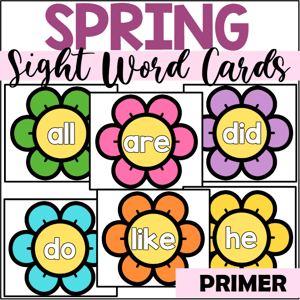 sight word flashcards for kindergarten