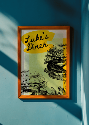 Luke's Diner Gilmore Girls Digital Art Print
