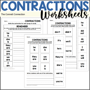 Contraction worksheets