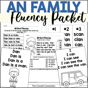 an word family reading fluency practice