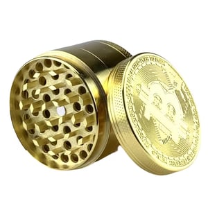 50mm Bitcoin Gold Herb Grinder 4-layer