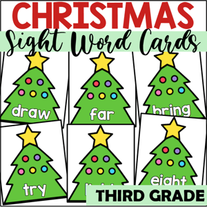 Christmas Sight word flash Cards