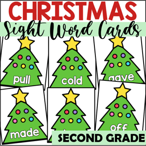 Christmas Sight word flash Cards