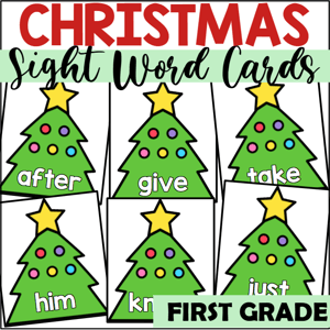 Christmas Sight word flash Cards