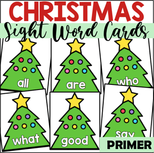 Christmas Sight word flash Cards