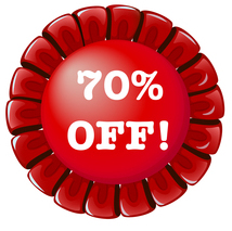 red-discount-label-70%-off