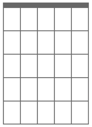 Blank Chord Chart