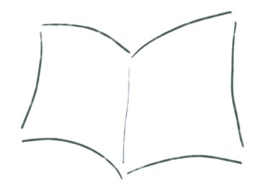 Sketch of an open book