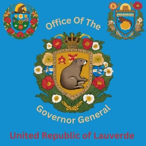 Governor General Flag for The United Republic of Lauverde book series by Dallas Weatherill